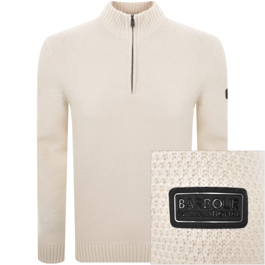 Image number 1 for Barbour International Enfield Jumper White
