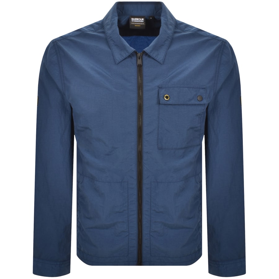 Image number 2 for Barbour International Inline Overshirt Blue