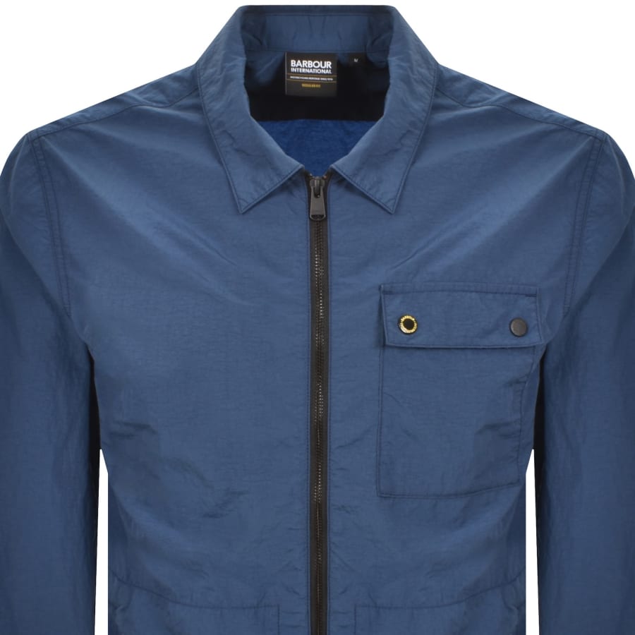 Image number 3 for Barbour International Inline Overshirt Blue