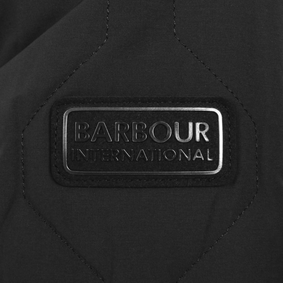Image number 4 for Barbour International Waldon Quilted Jacket Black