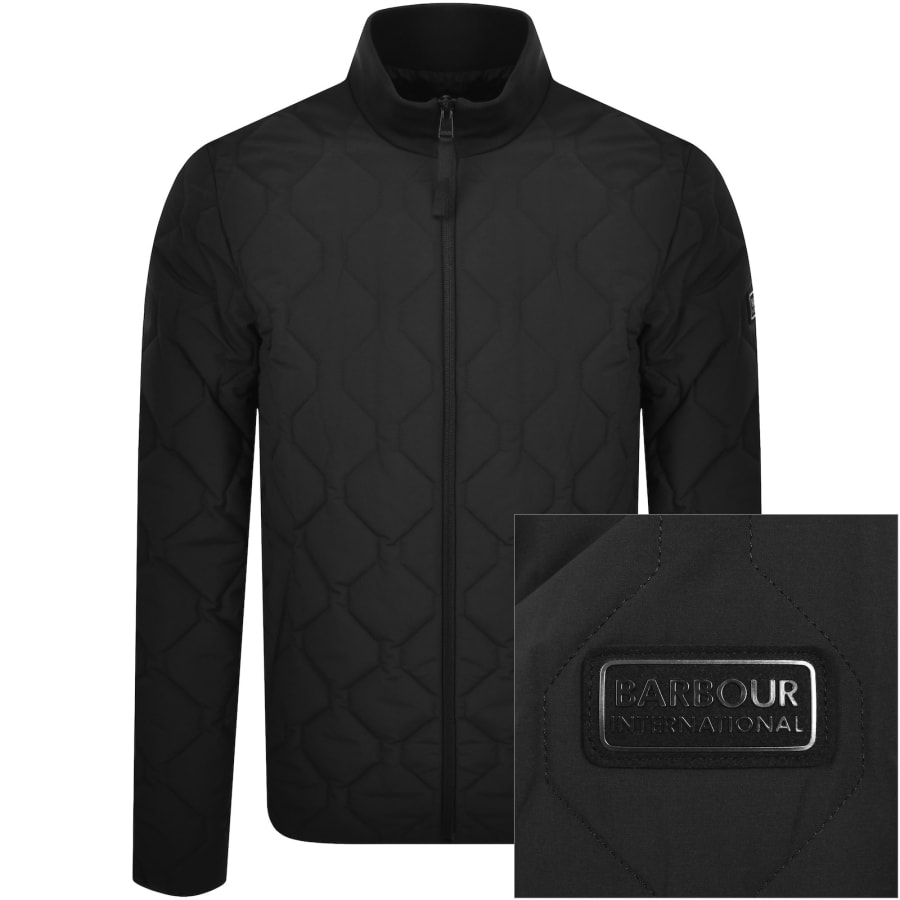 Image number 1 for Barbour International Waldon Quilted Jacket Black