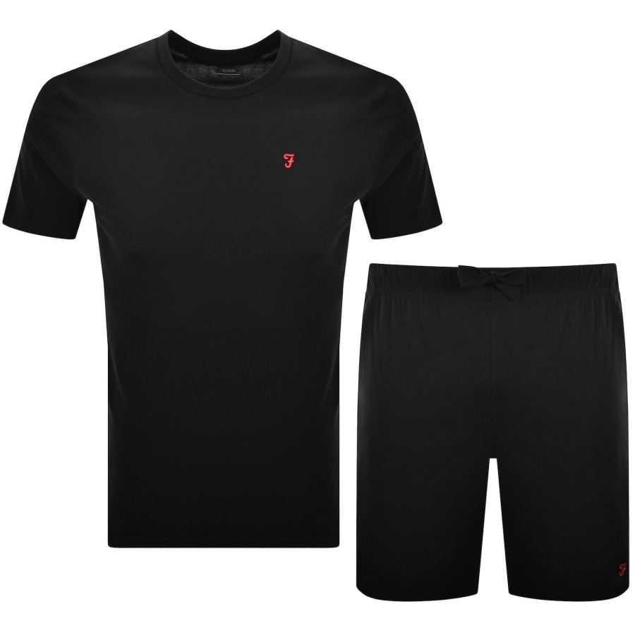 Image number 1 for Farah Lanpa T Shirt And Shorts Set Black