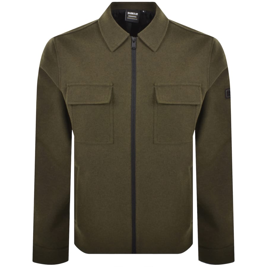 Image number 2 for Barbour International Walken Overshirt Green