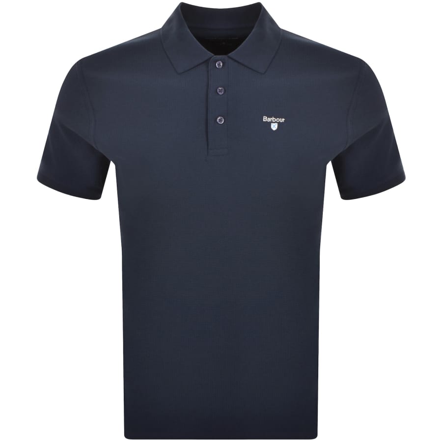 Image number 1 for Barbour Selside Tailored Polo T Shirt Navy