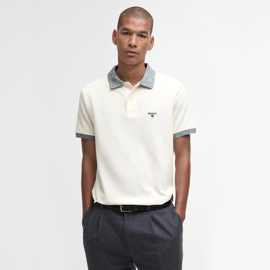 Image number 5 for Barbour Marlton Polo T Shirt Whisper White