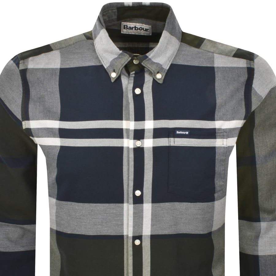 Image number 2 for Barbour Dunoon Tailored Tartan Shirt Navy