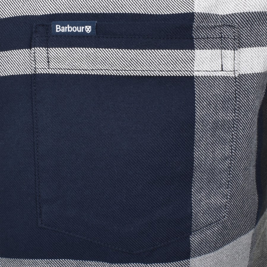 Image number 3 for Barbour Dunoon Tailored Tartan Shirt Navy