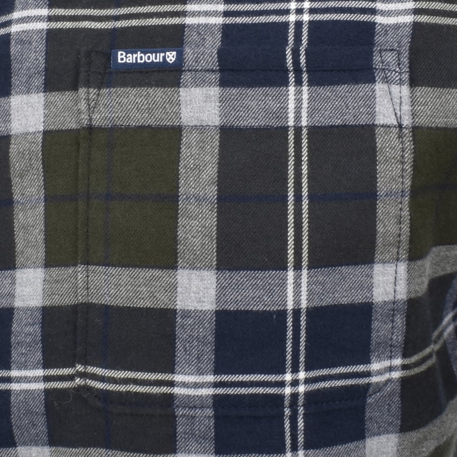 Image number 3 for Barbour Rasay Tailored Tartan Shirt Navy