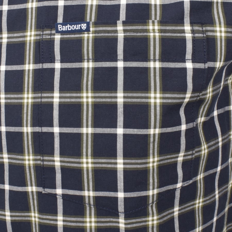 Image number 3 for Barbour Bramham Checked Tailored Shirt Navy
