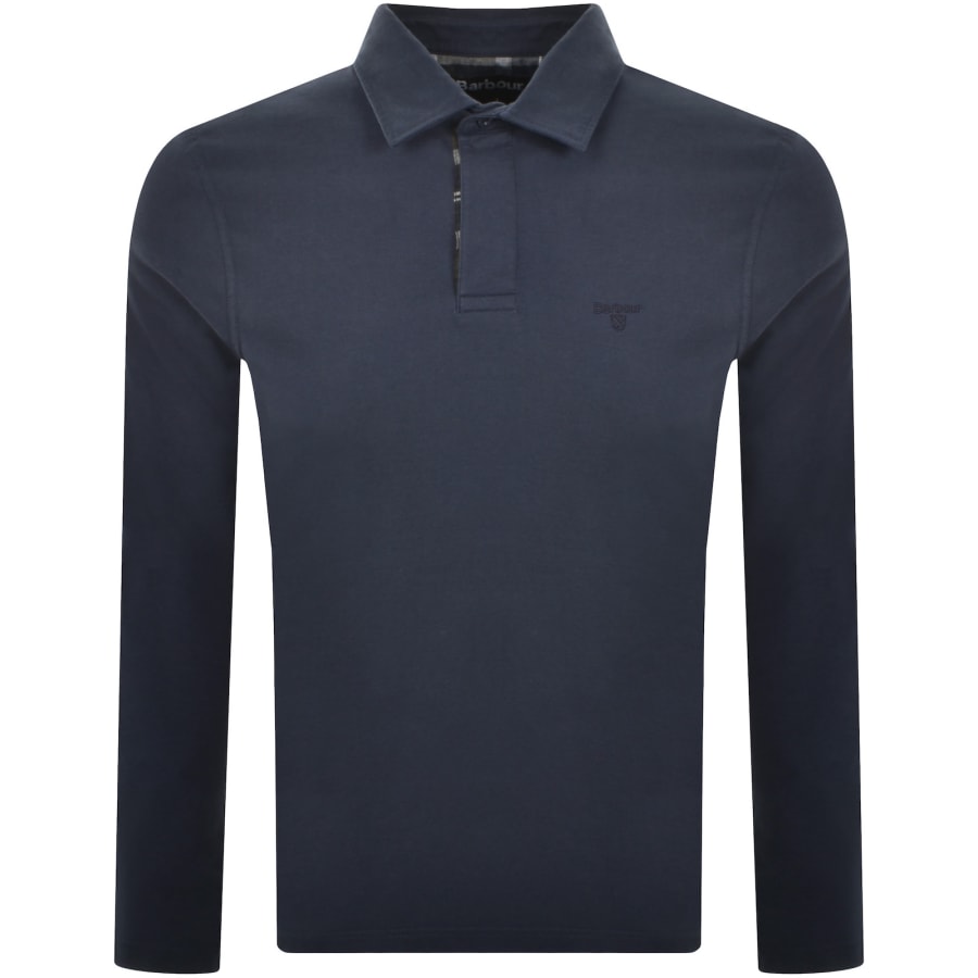 Image number 1 for Barbour Margrove Long Sleeve Polo T Shirt Navy
