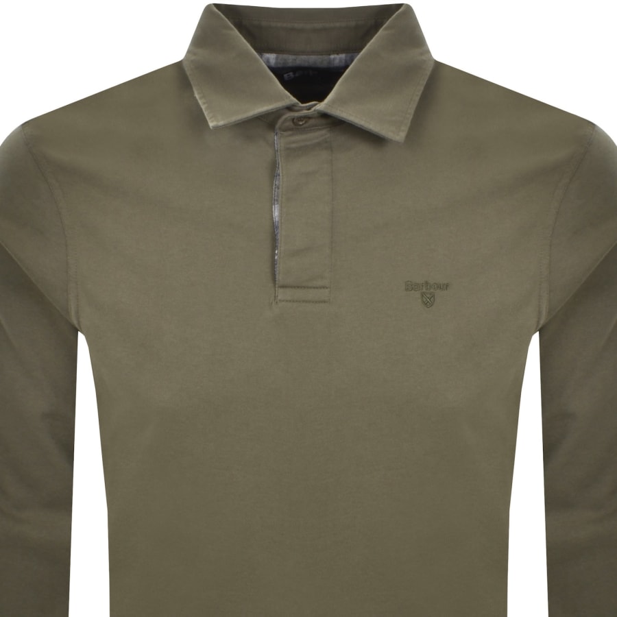 Image number 2 for Barbour Margrove Long Sleeve Polo T Shirt Green
