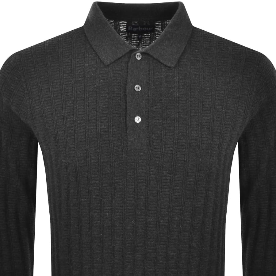 Image number 2 for Barbour Smeaton Knitted Polo Black