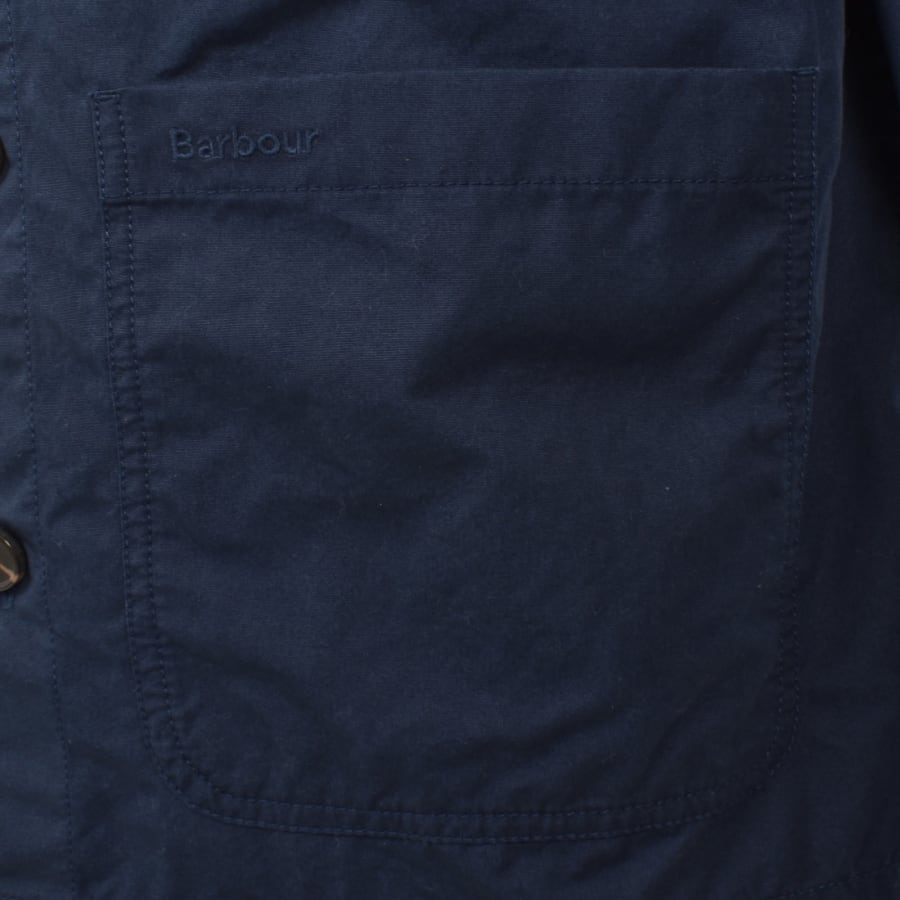Image number 3 for Barbour Cole Tailored Fit Overshirt Navy