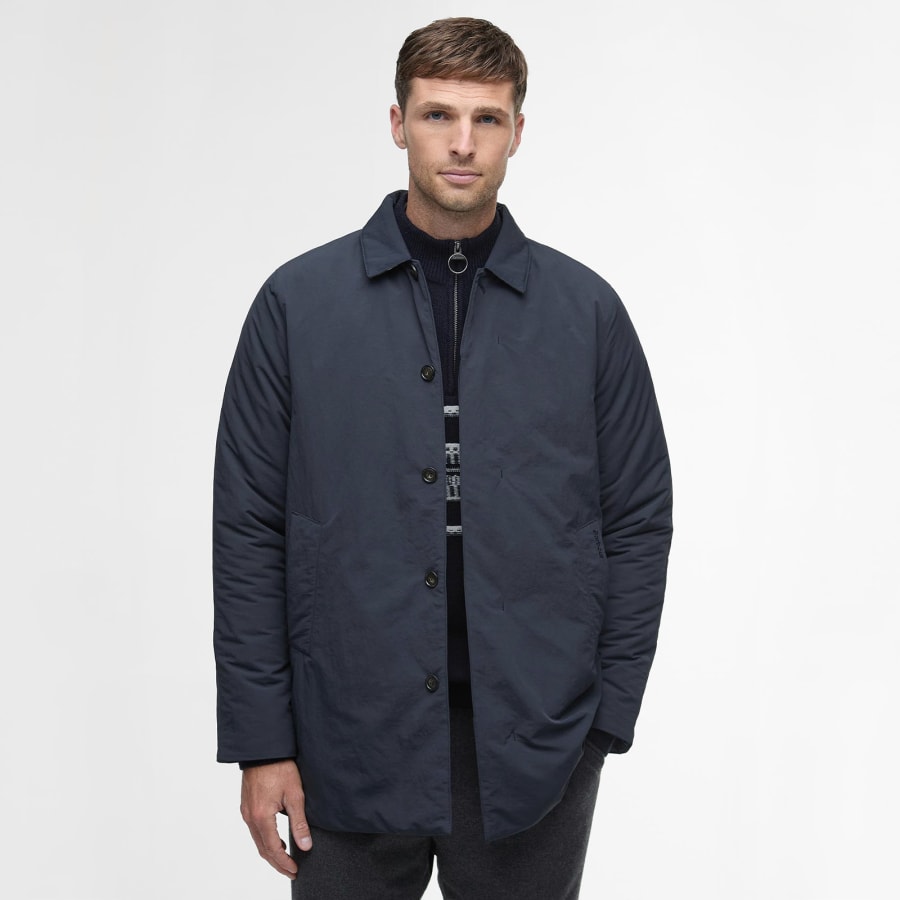 Image number 5 for Barbour Wadded Lorden Showerproof Jacket Navy