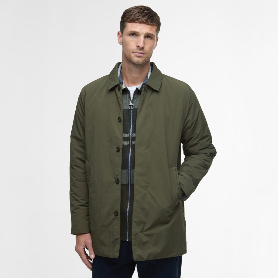 Image number 5 for Barbour Wadded Lorden Showerproof Jacket Green