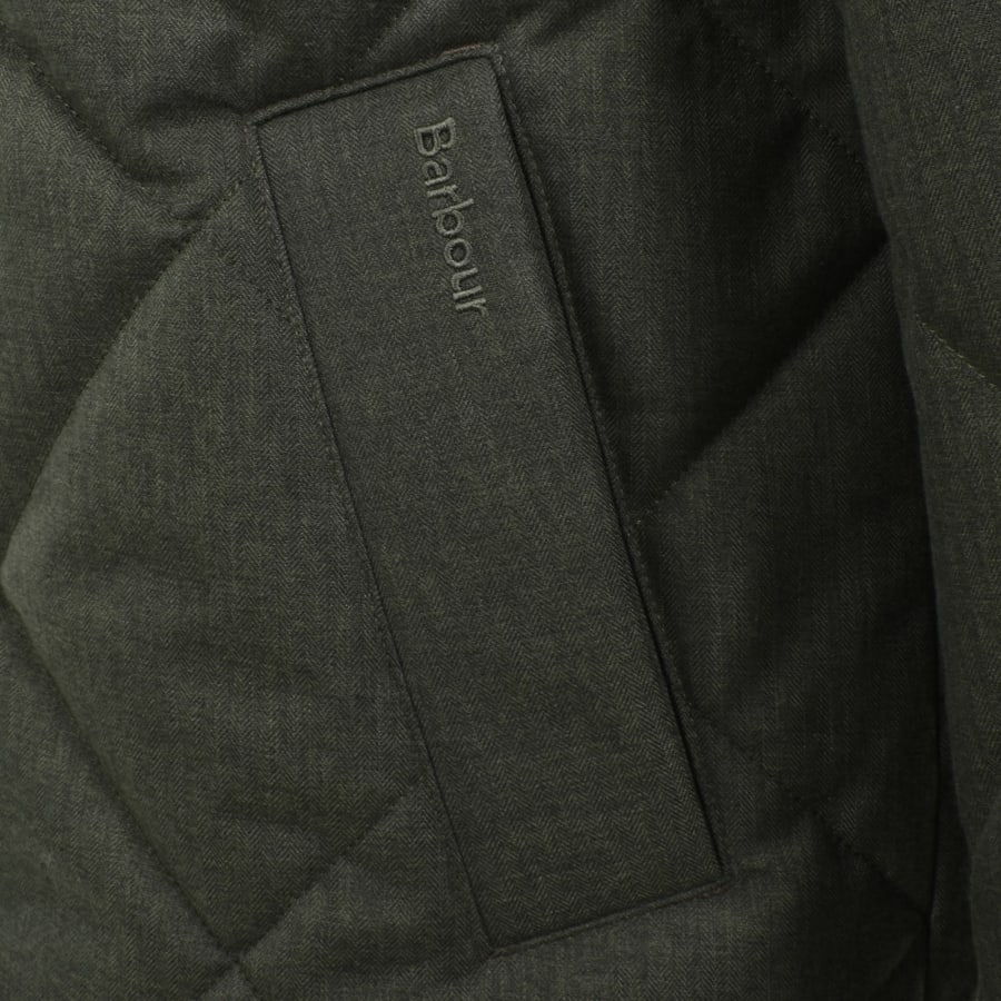 Image number 3 for Barbour City Harrington Quilted Jacket Green