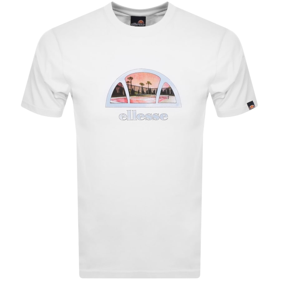 Image number 1 for Ellesse Courtsica Logo T Shirt White