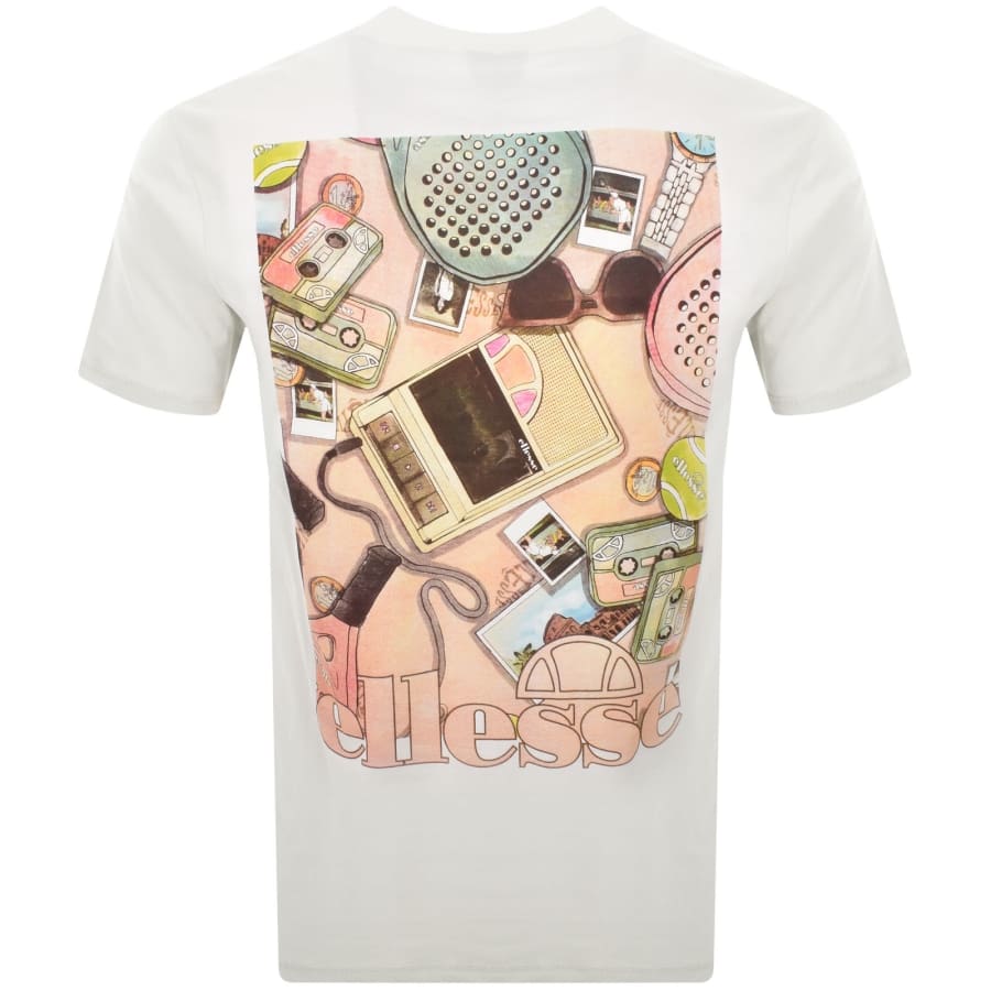 Image number 5 for Ellesse Memoralia Logo T Shirt White