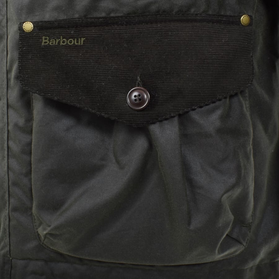 Image number 3 for Barbour Beaufort Wax Jacket Green