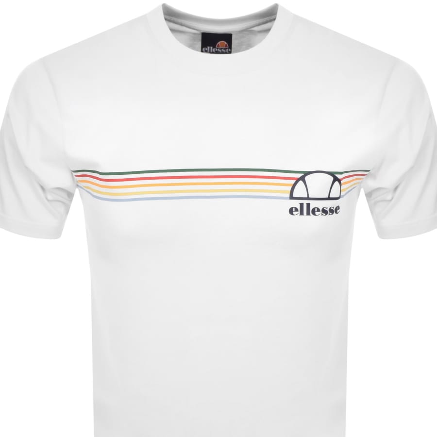 Image number 2 for Ellesse Lental Logo T Shirt White