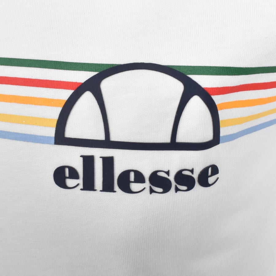 Image number 3 for Ellesse Lental Logo T Shirt White