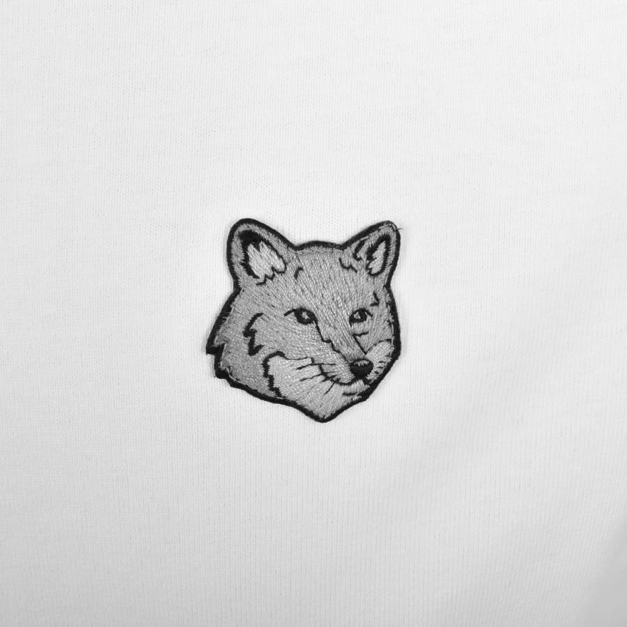 Image number 3 for Maison Kitsune Fox Head Patch T Shirt White