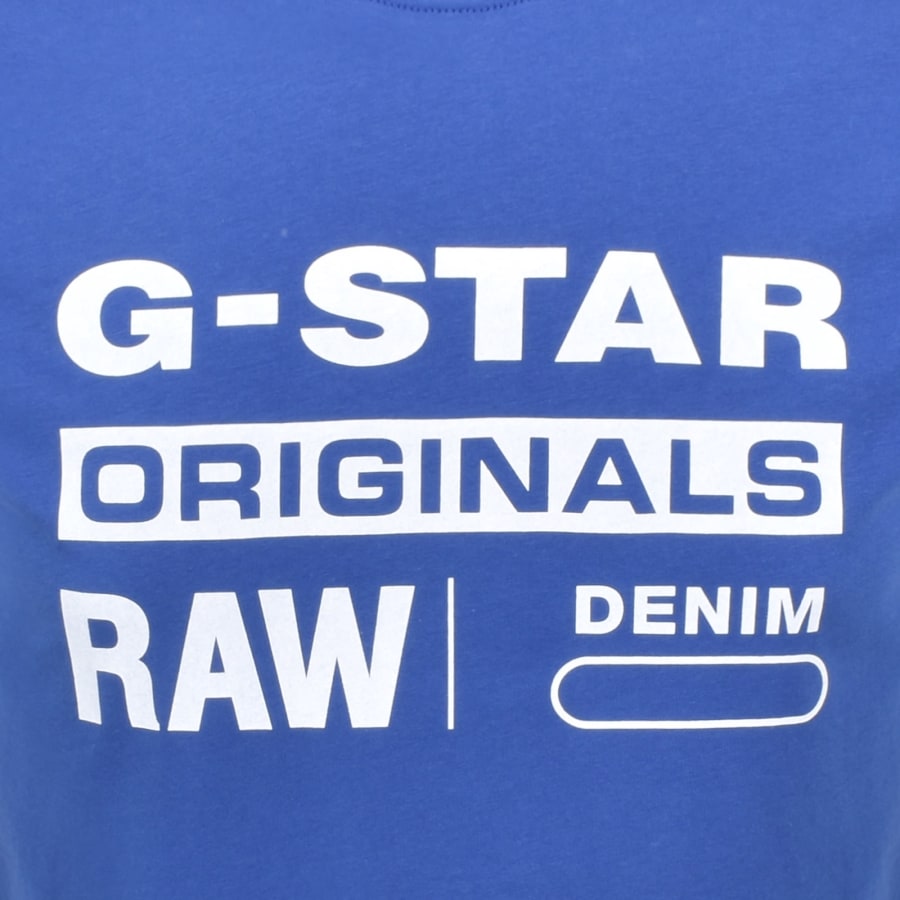 Image number 3 for G Star Originals Logo T Shirt Pilot Blue