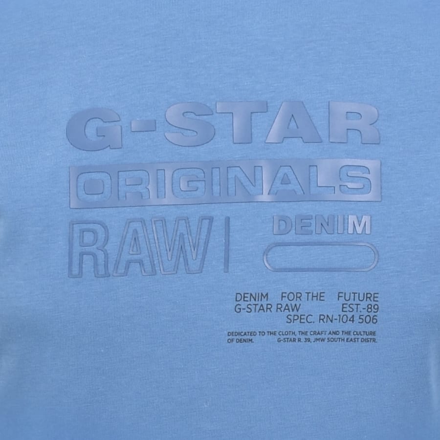 Image number 3 for G Star Originals Logo T Shirt Dutch Blue