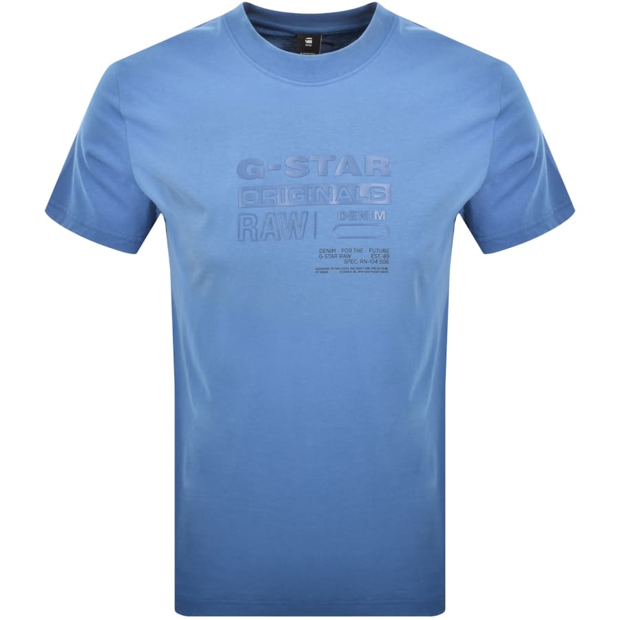 Image number 1 for G Star Originals Logo T Shirt Dutch Blue