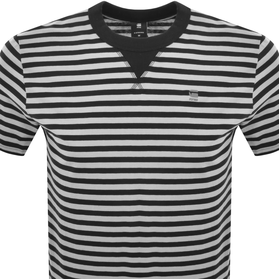 Image number 2 for G Star Nifious Striped T Shirt Black