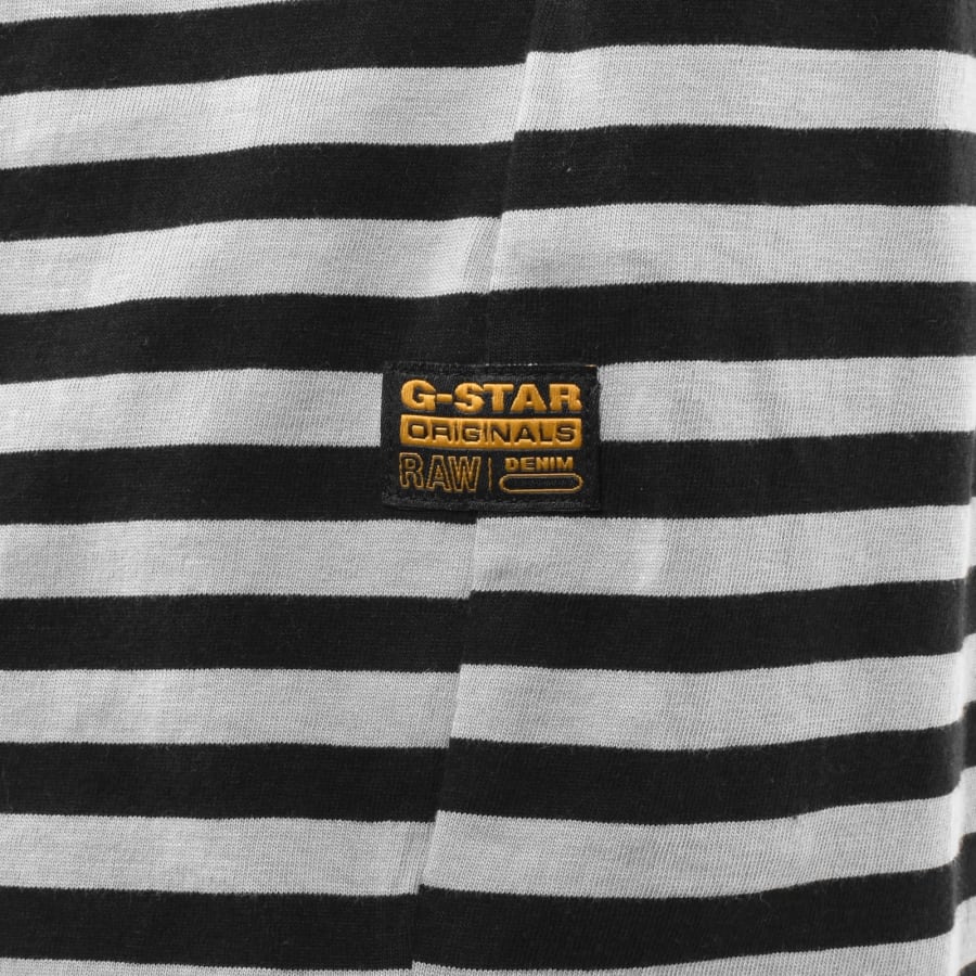 Image number 4 for G Star Nifious Striped T Shirt Black