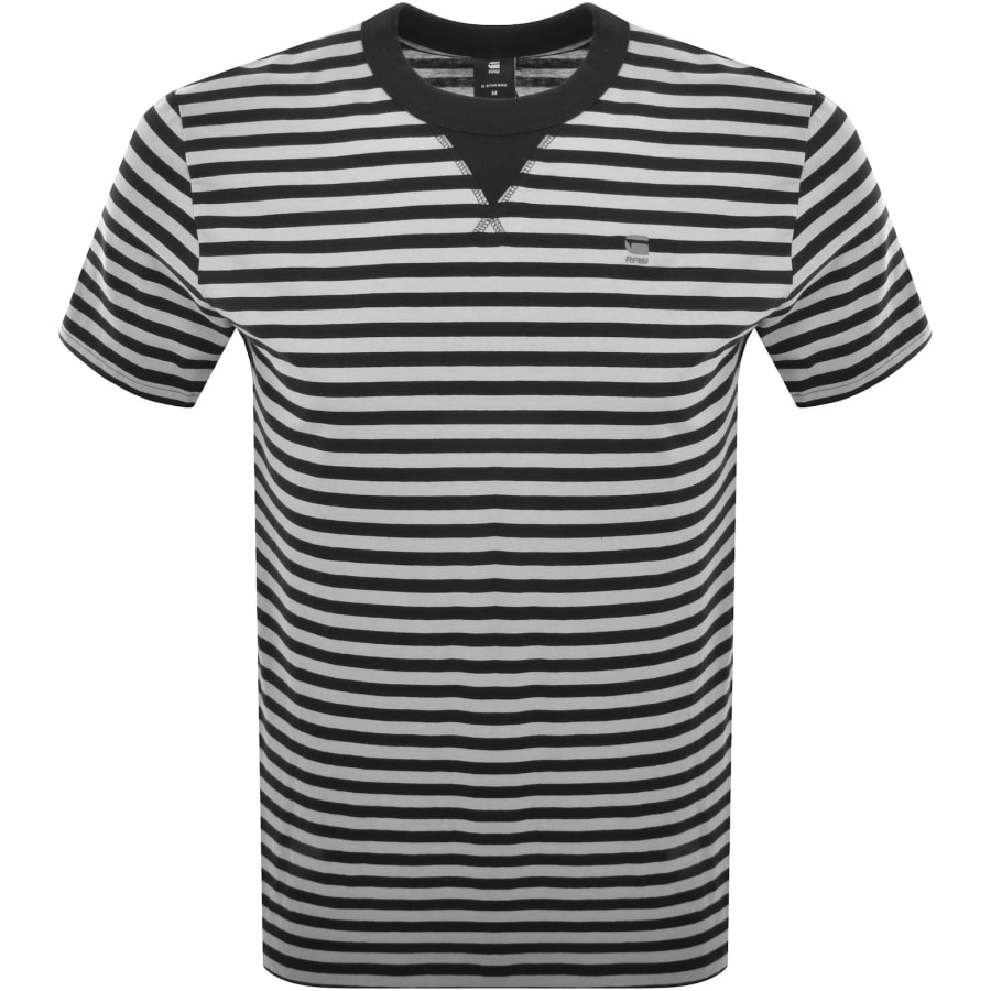 Image number 1 for G Star Nifious Striped T Shirt Black