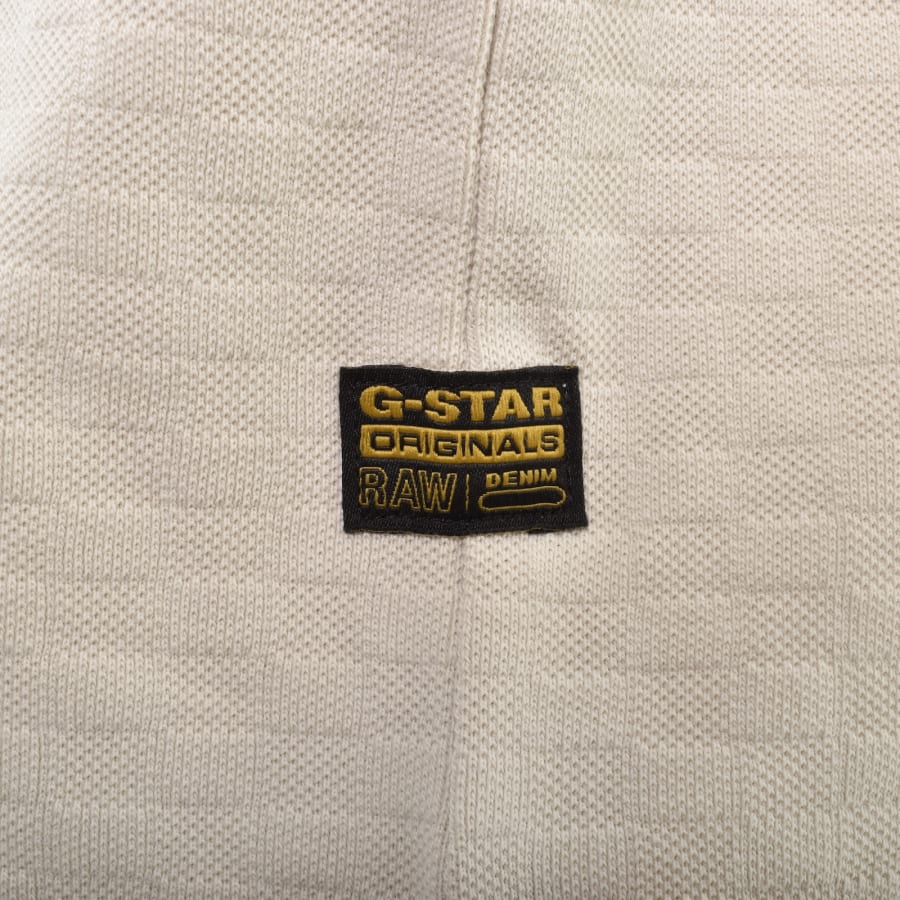 Image number 4 for G Star Half Zip Chequered Tweeter Sweatshirt Beige