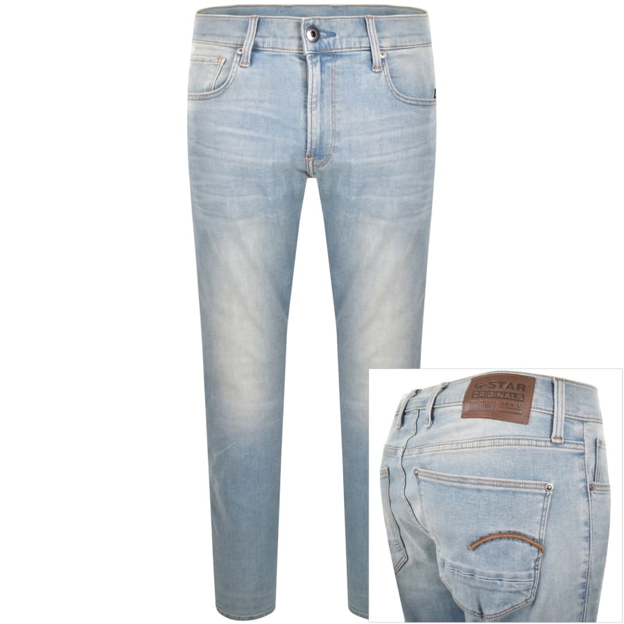 Image number 1 for G Star Revend Skinny Jeans Light Wash Blue