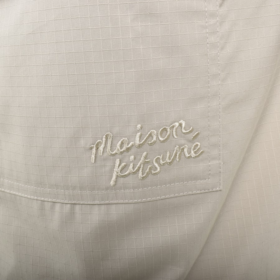Image number 3 for Maison Kitsune Logo Overshirt Beige