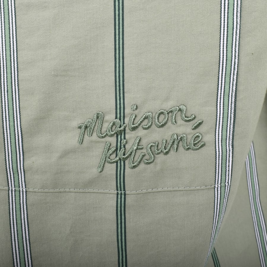 Image number 3 for Maison Kitsune Resort Shirt Green