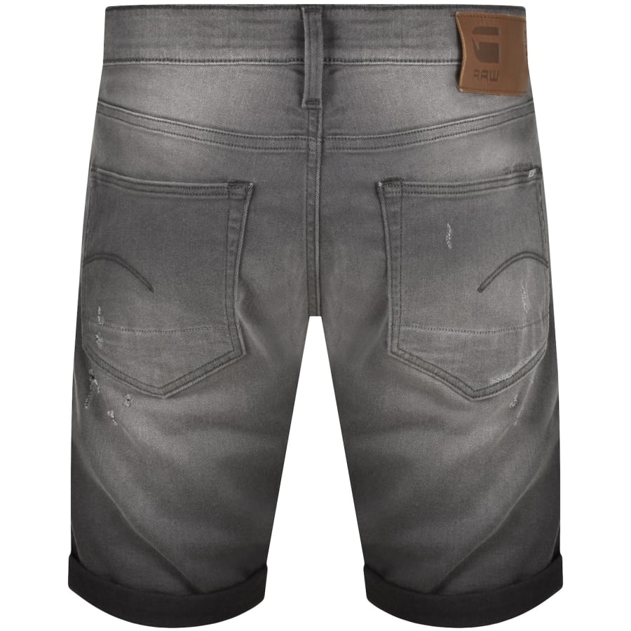 Image number 2 for G Star 3301 Slim Fit Denim Shorts Grey