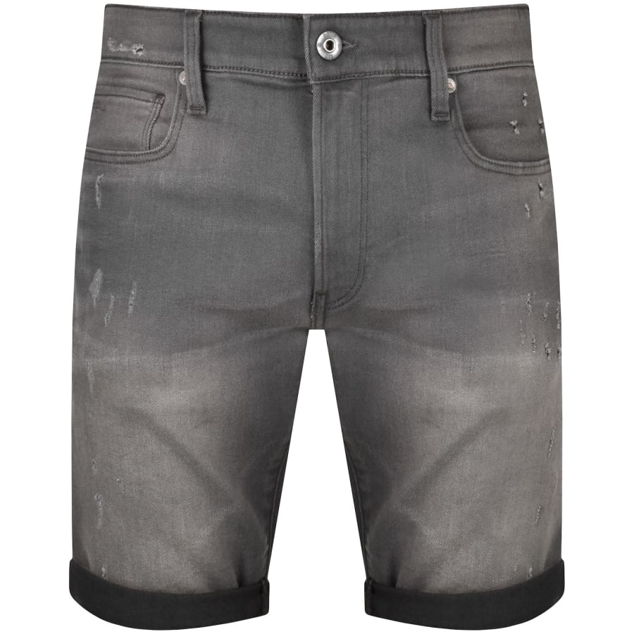 Image number 1 for G Star 3301 Slim Fit Denim Shorts Grey