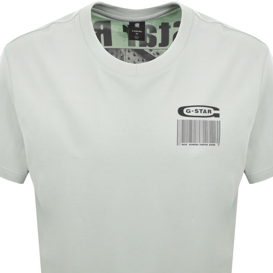 Image number 3 for G Star Loose Fit Barcode T Shirt Green
