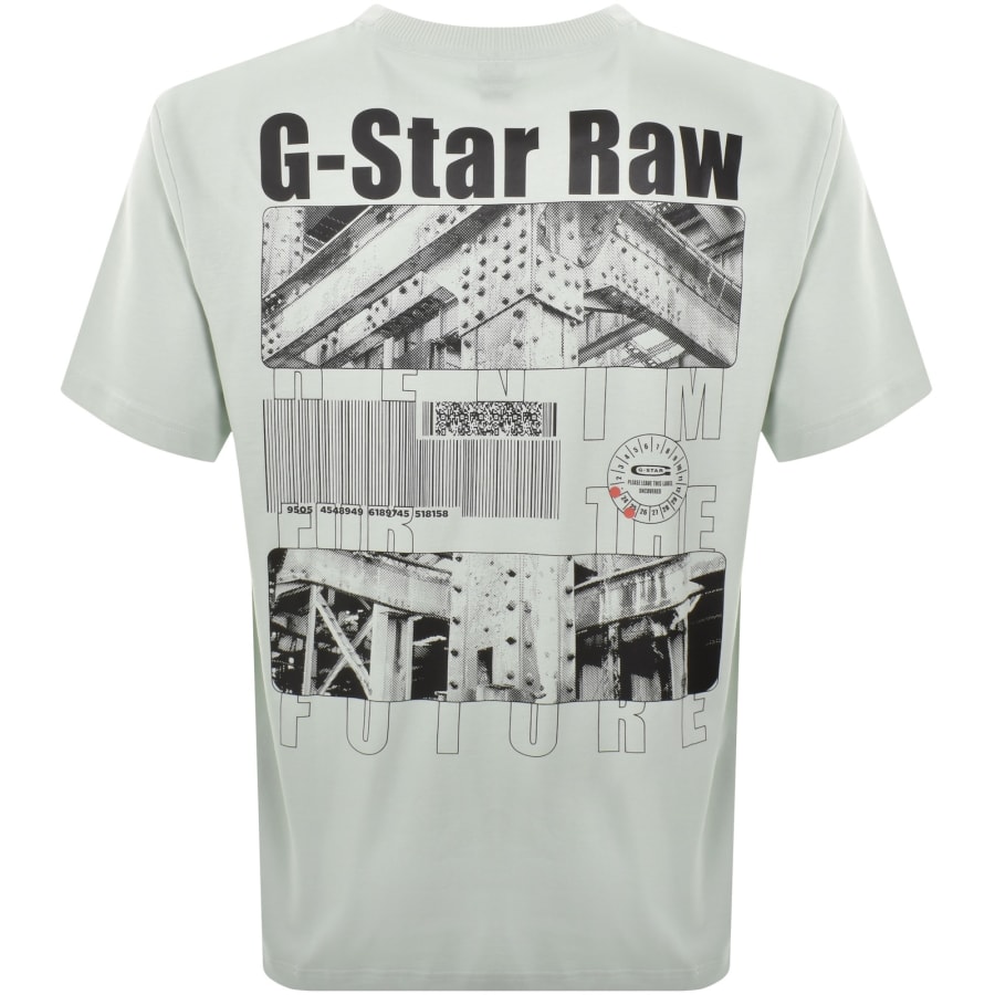 Image number 5 for G Star Loose Fit Barcode T Shirt Green