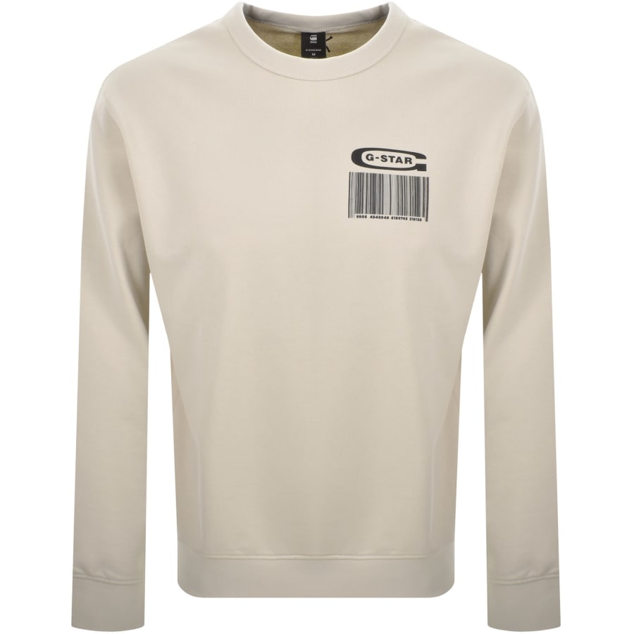 Image number 2 for G Star Substance Sweatshirt Beige