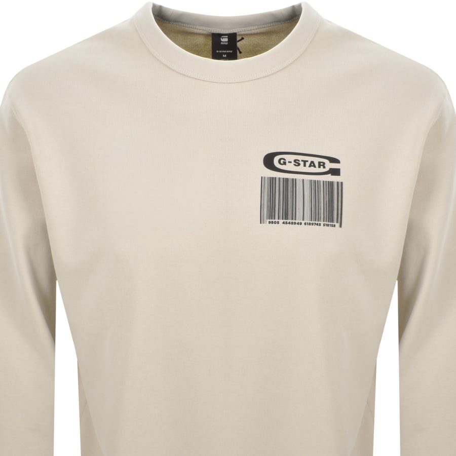 Image number 3 for G Star Substance Sweatshirt Beige