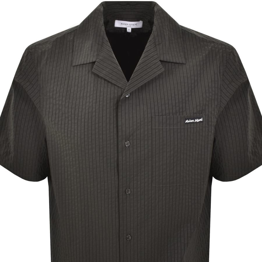 Image number 2 for Maison Kitsune Resort Shirt Green