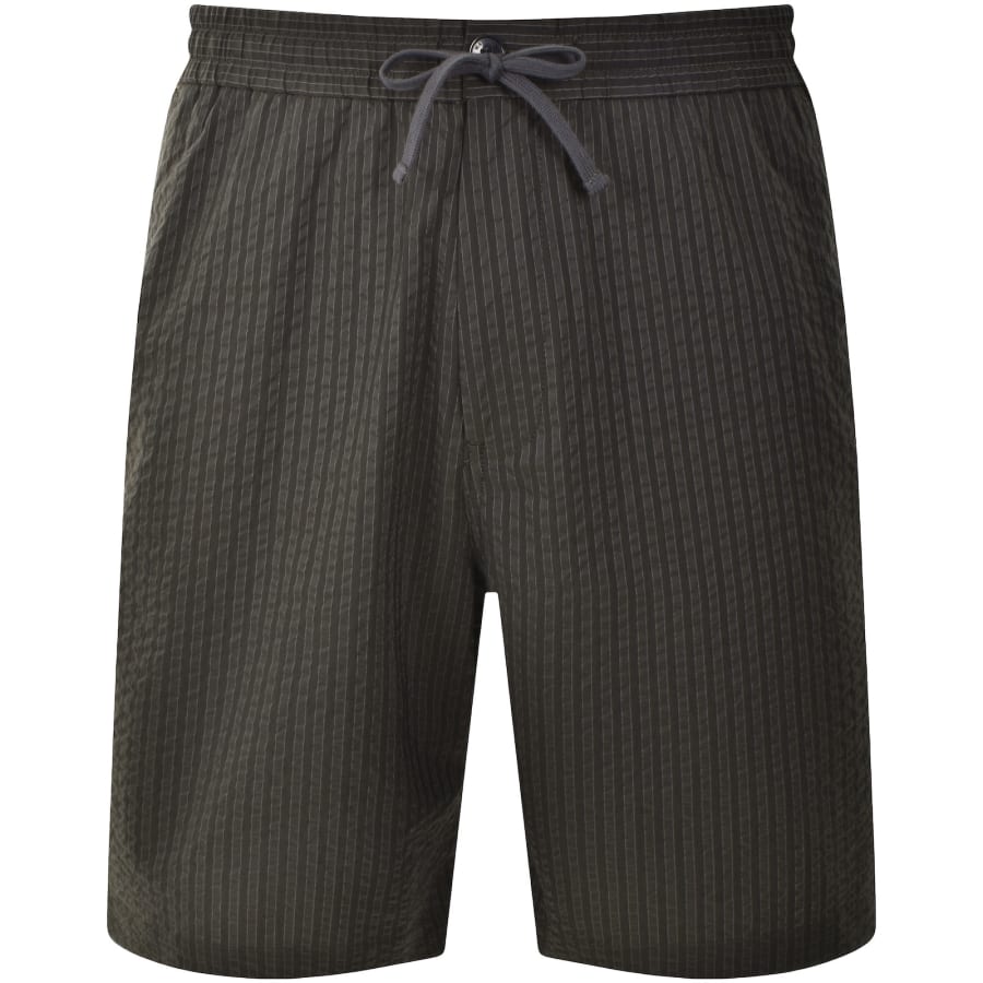 Image number 2 for Maison Kitsune Striped Shorts Green