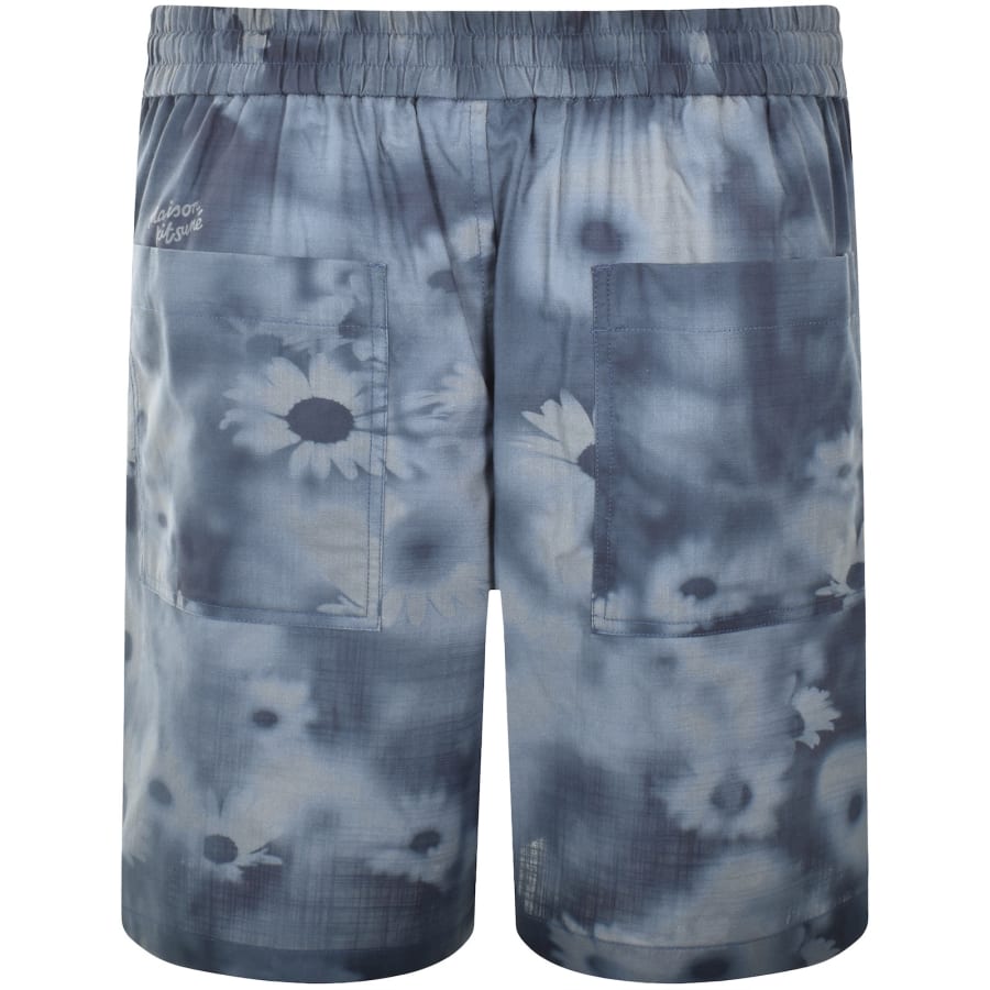 Image number 3 for Maison Kitsune Logo Shorts Blue
