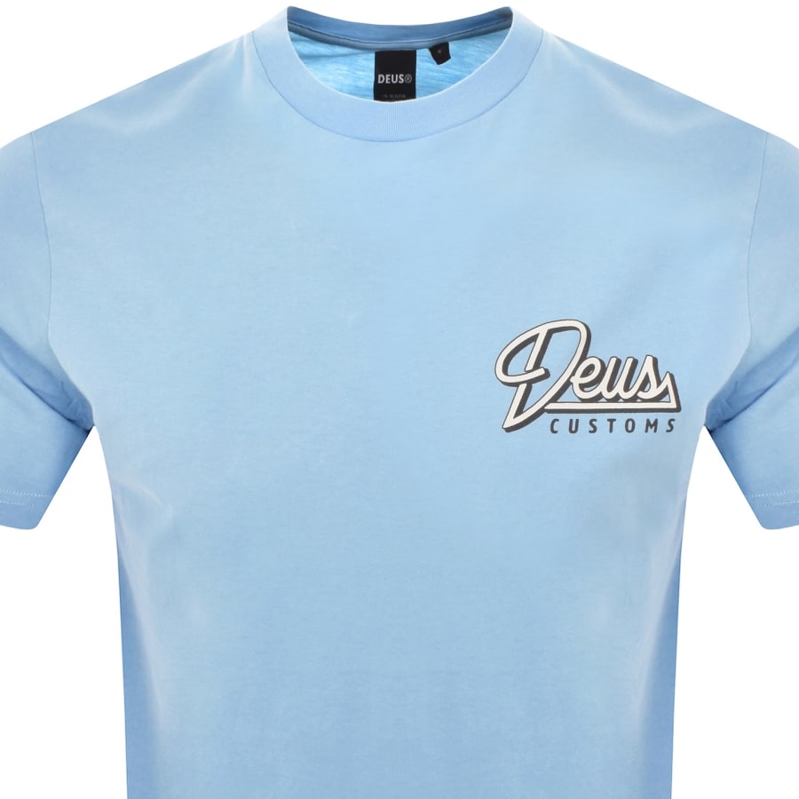 Image number 3 for Deus Ex Machina Conduit Box Fit T Shirt Blue