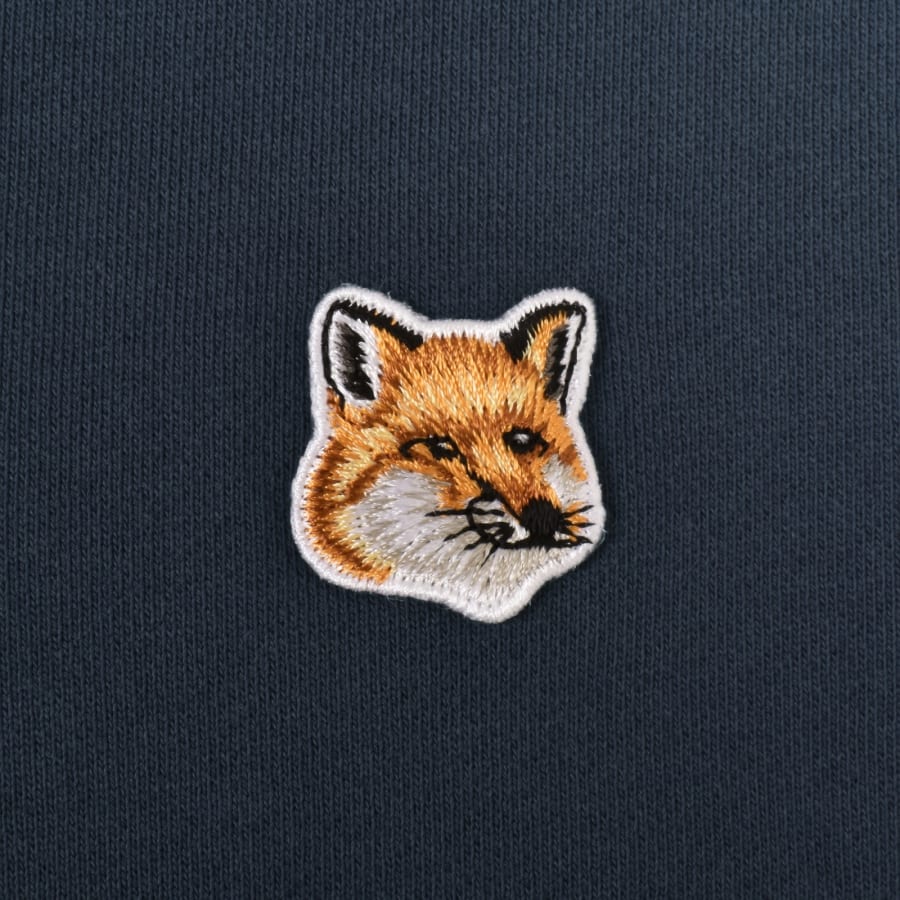 Image number 3 for Maison Kitsune Fox Head Sweatshirt Blue