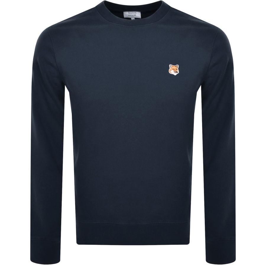 Image number 1 for Maison Kitsune Fox Head Sweatshirt Blue