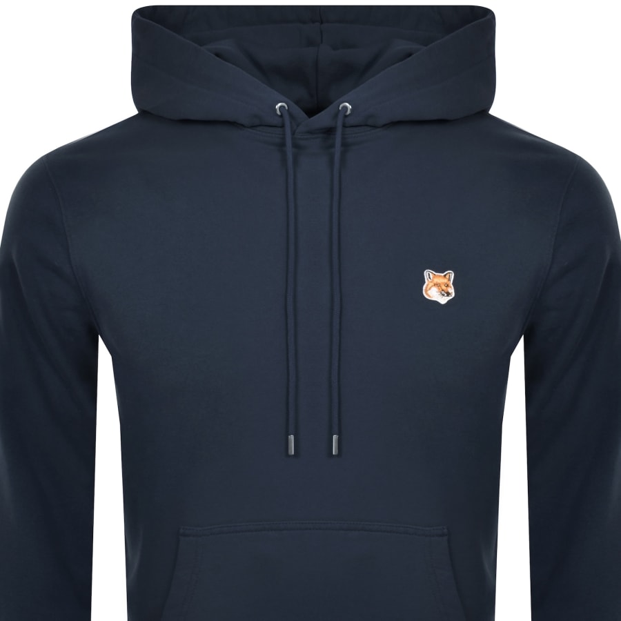 Image number 2 for Maison Kitsune Fox Head Hoodie Blue