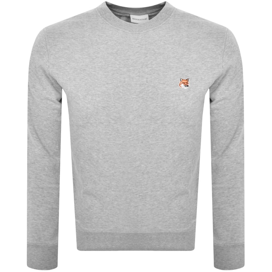 Image number 1 for Maison Kitsune Fox Head Sweatshirt Grey